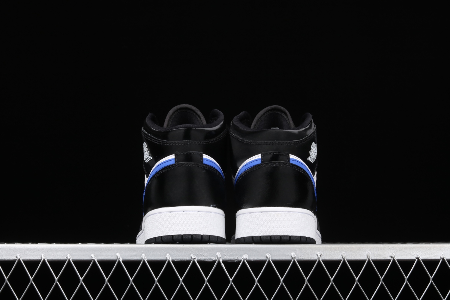 Jordan 1 Mid Black Racer Blue White (GS) 554725-084