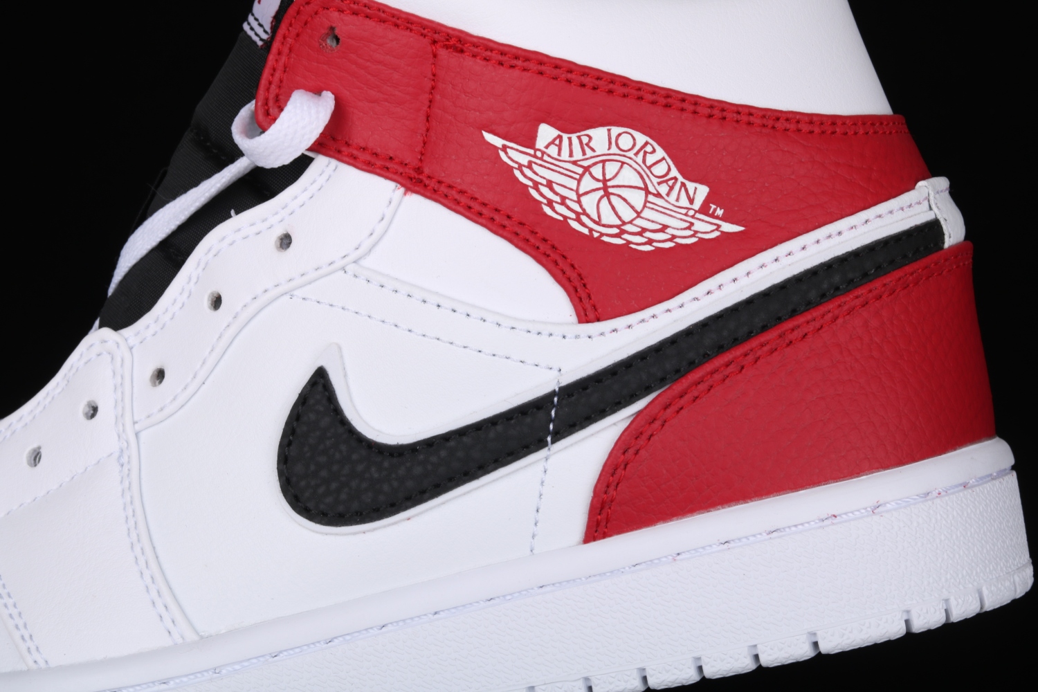 Jordan 1 Mid White Black Gym Red 554724-116