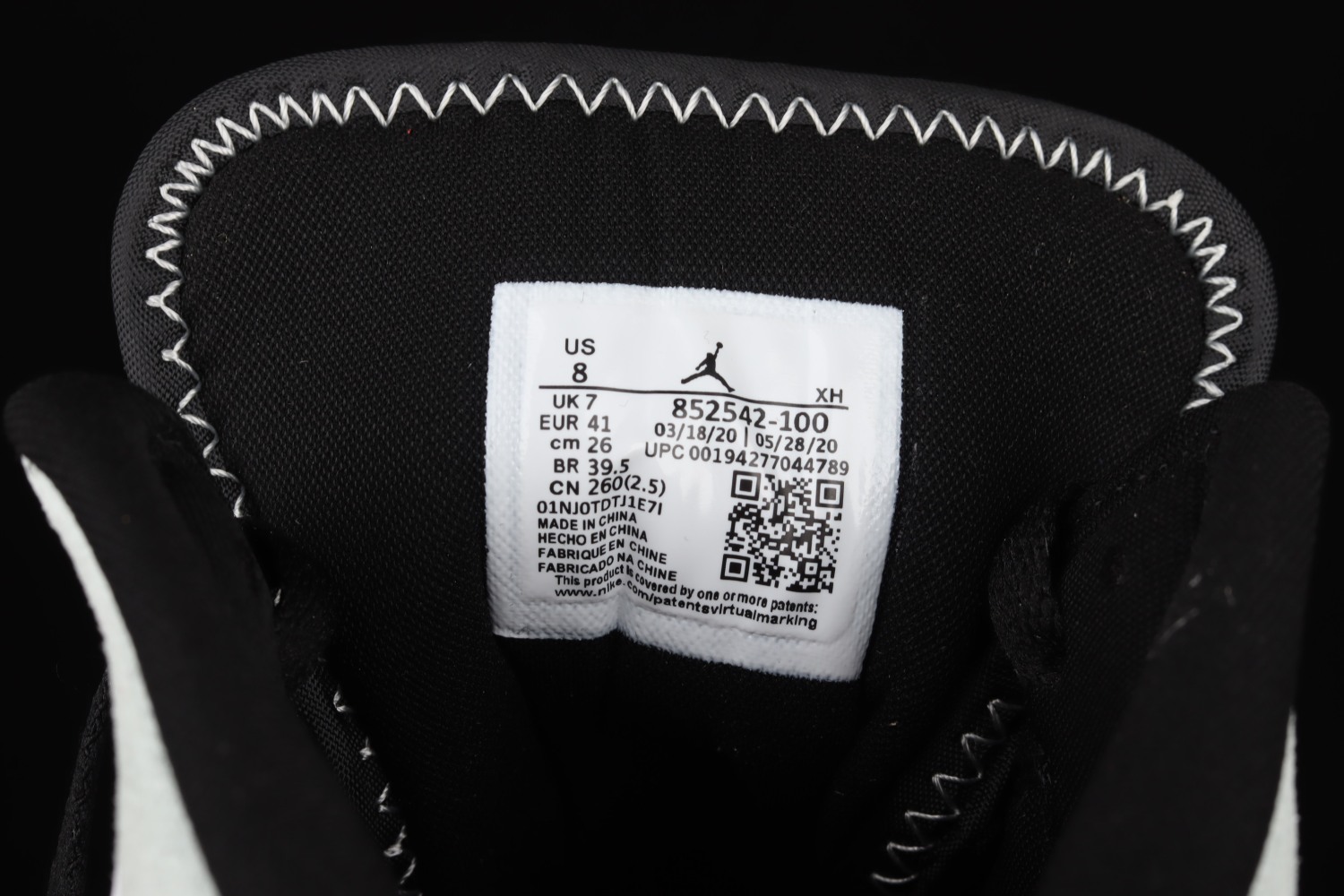 Jordan 1 Mid SE Union Black Toe 852542-100