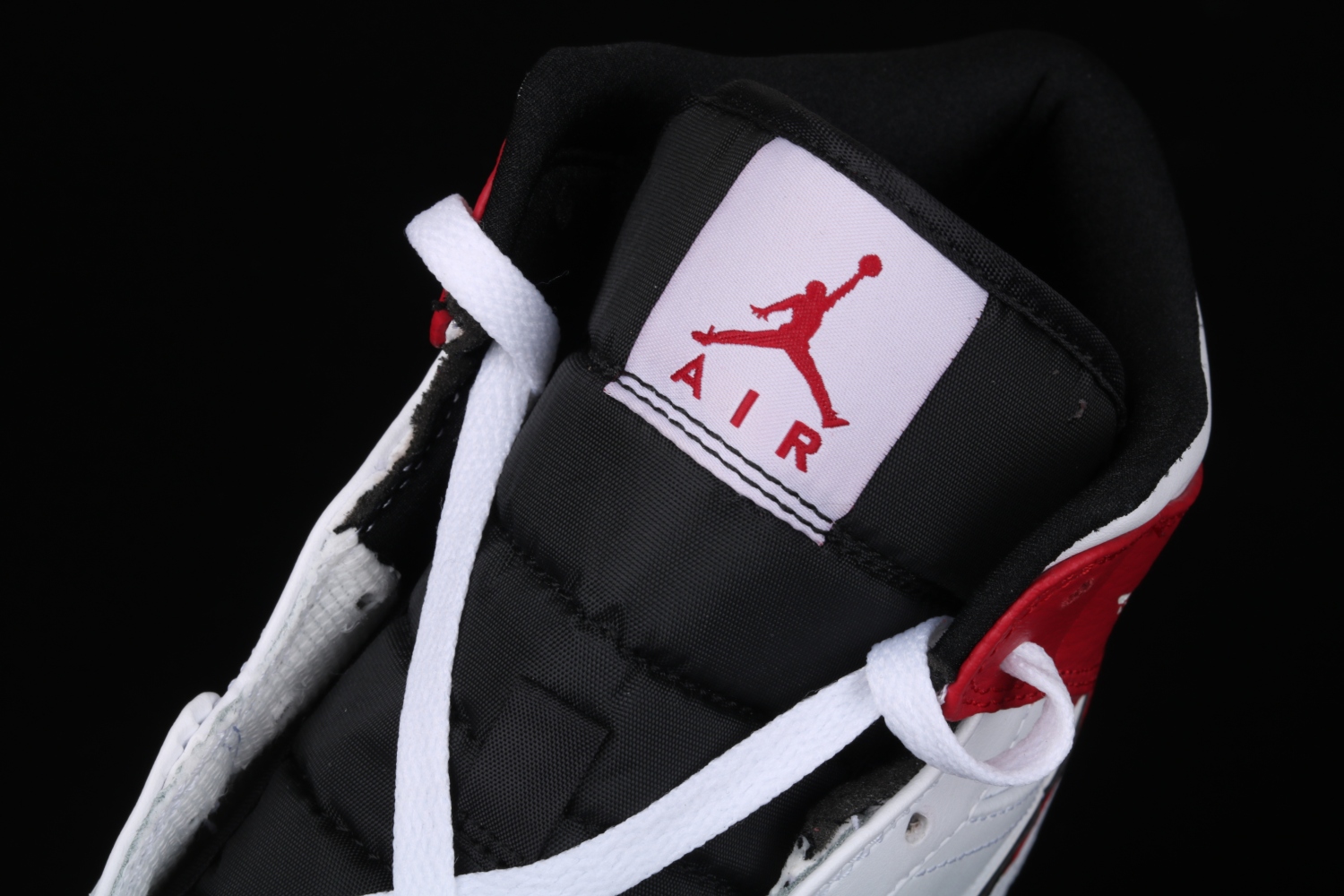Jordan 1 Mid White Black Gym Red 554724-116