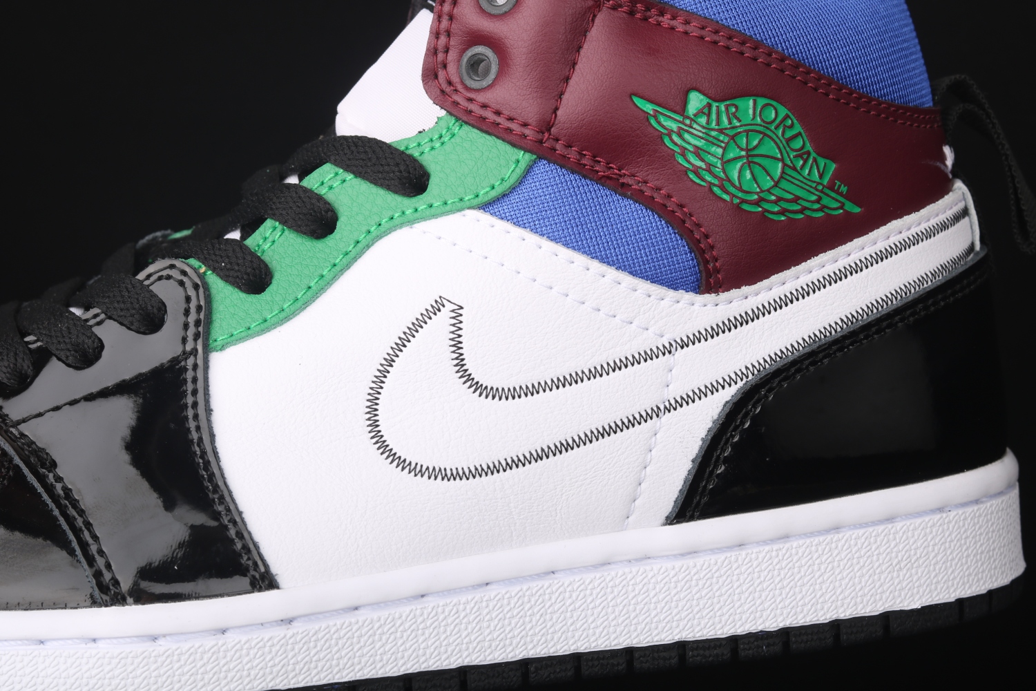 Jordan 1 Mid SE Black White Multi-Color (W) DB5454-001