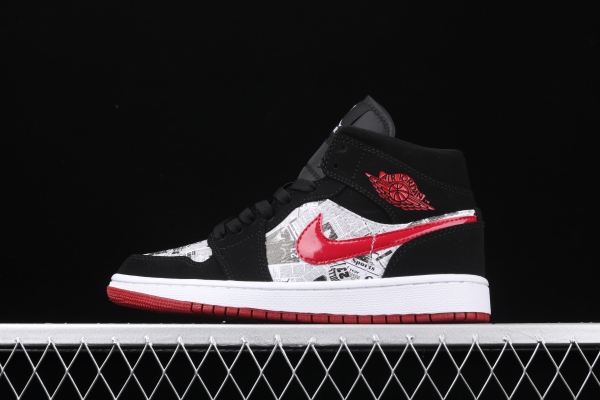 Jordan 1 Mid Newspaper Air Times 852542-061