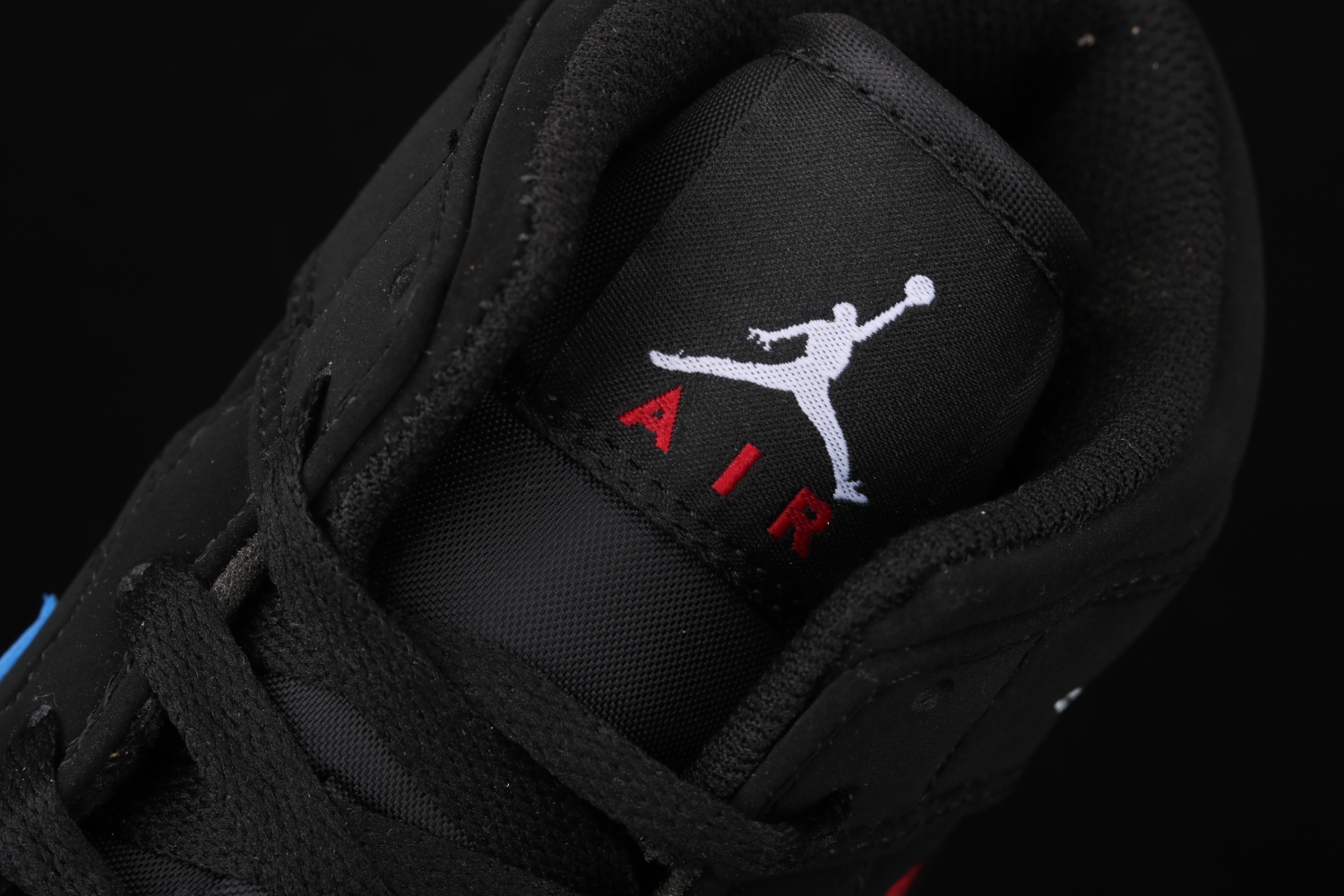 Jordan 1 Mid Multi-Color Swoosh Black (GS) 554725-065