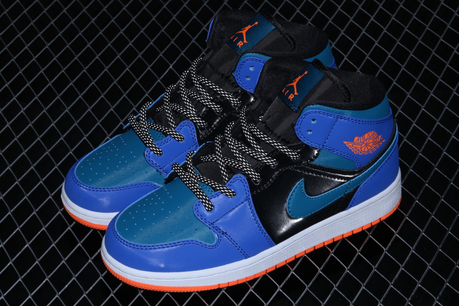 Jordan 1 Mid Racer Blue Green Abyss (GS) 554725-440