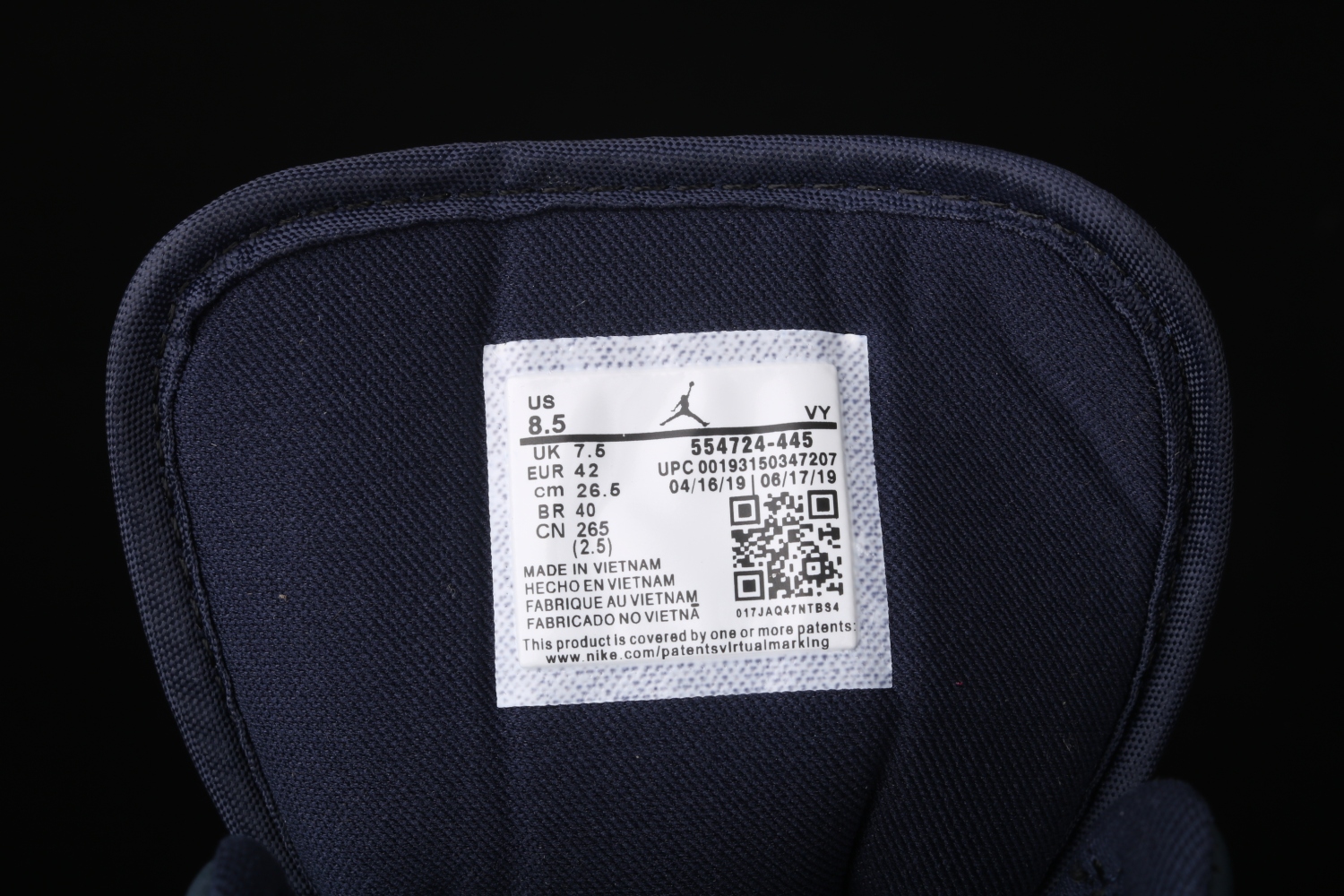 Jordan 1 Mid Obsidian Sanded Purple  554724-445