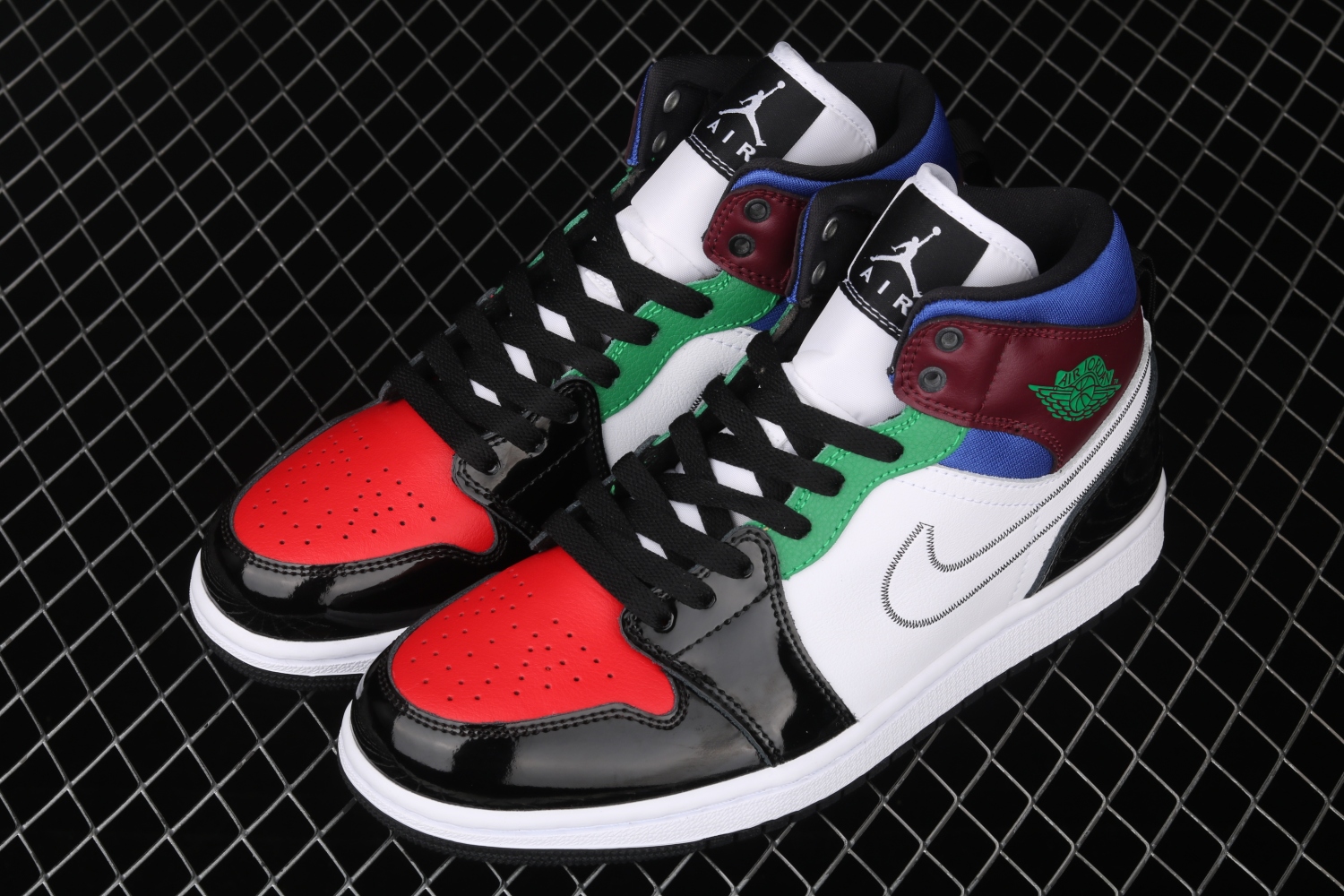 Jordan 1 Mid SE Black White Multi-Color (W) DB5454-001