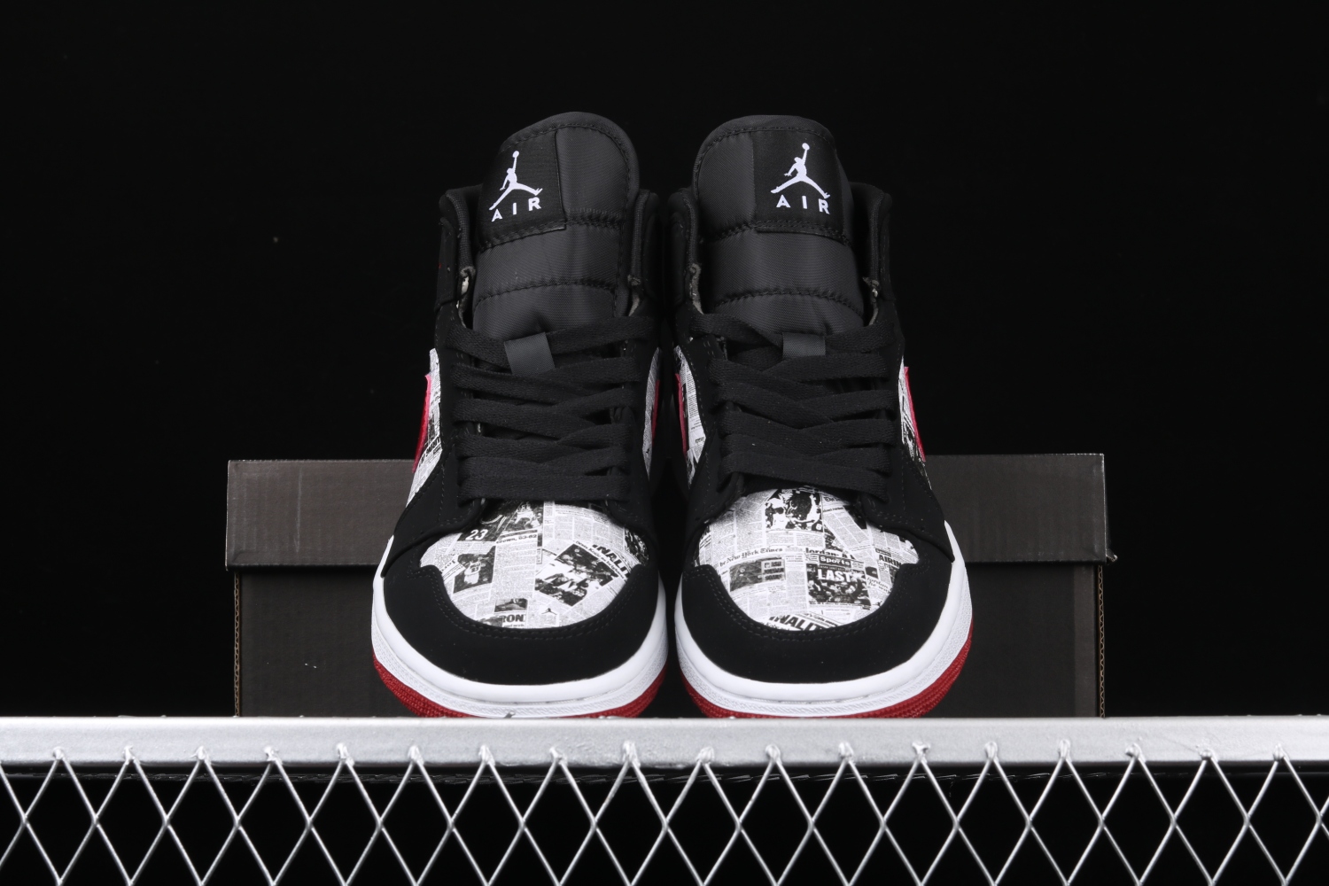 Jordan 1 Mid Newspaper Air Times 852542-061