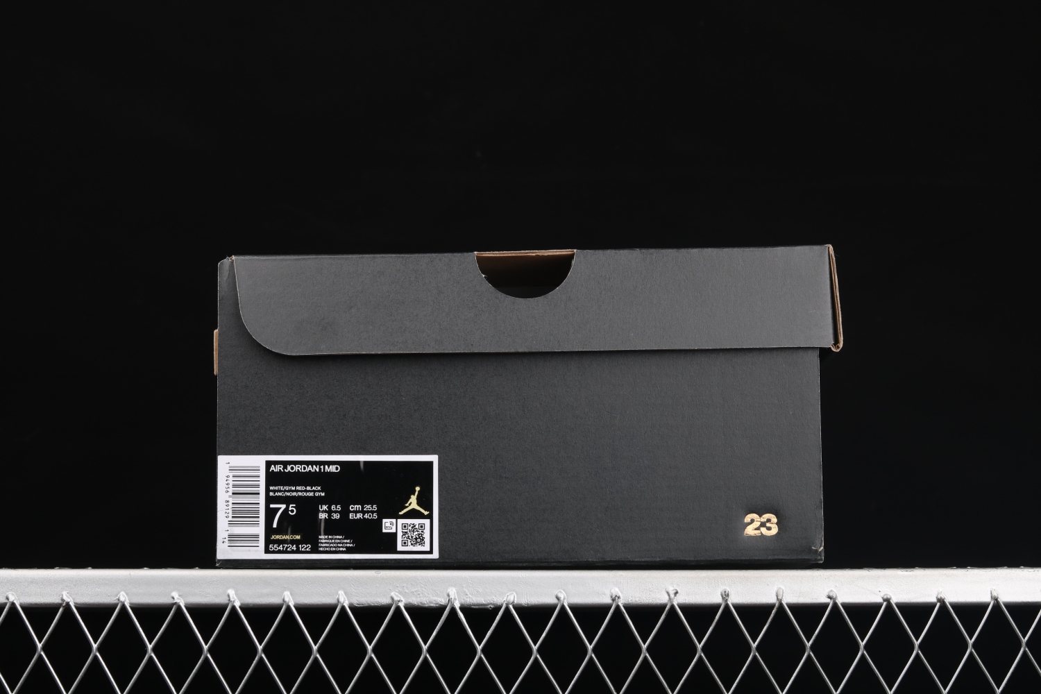 Jordan 1 Mid Gym Red Black White 554724-122