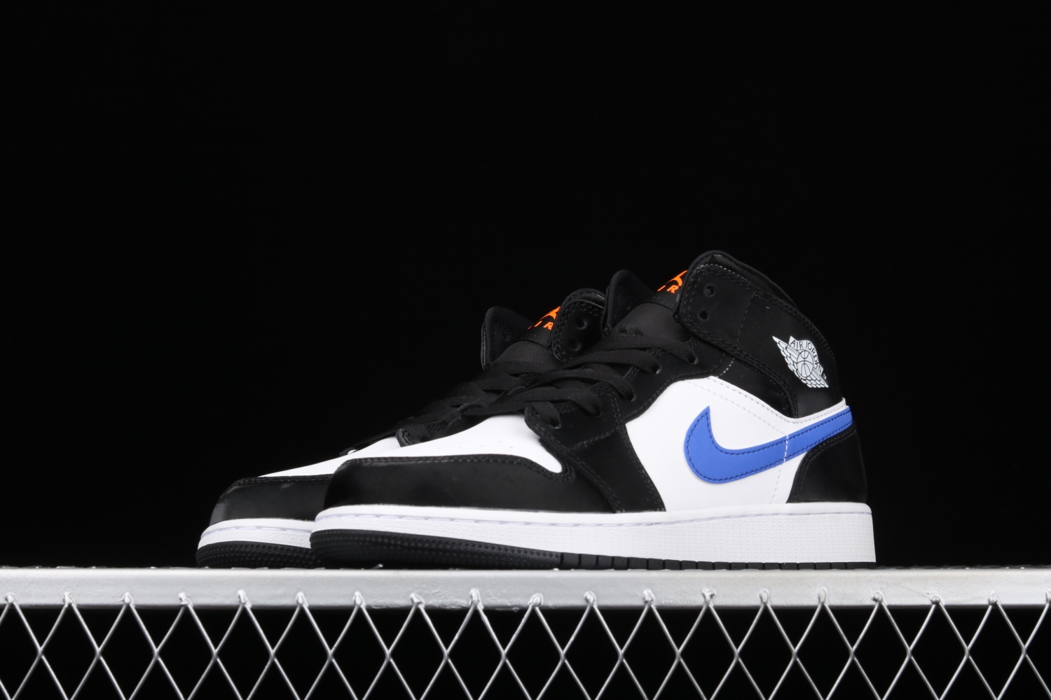 Jordan 1 Mid Black Racer Blue White (GS) 554725-084