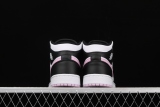 Jordan 1 Mid White Black Light Arctic Pink (GS)  555112-103