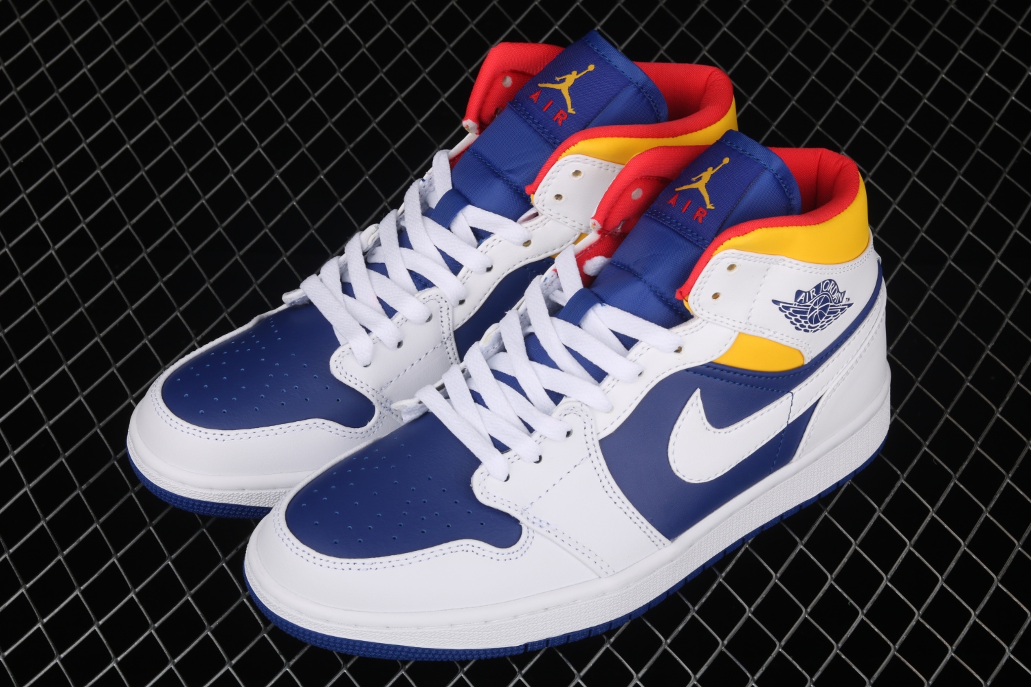 Jordan 1 Mid Royal Blue Laser Orange 554724-131