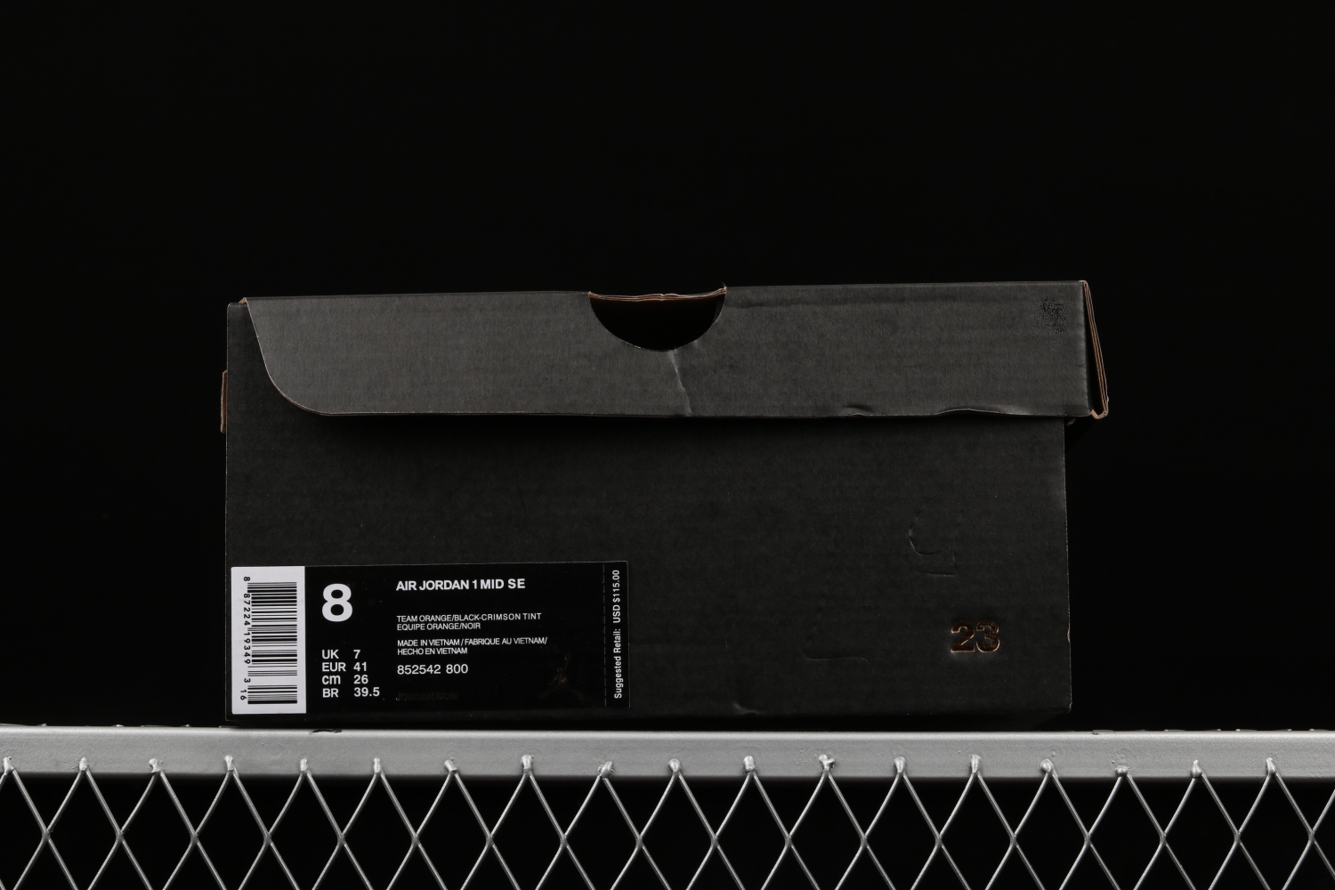 Jordan 1 Mid Team Orange Black 852542-800
