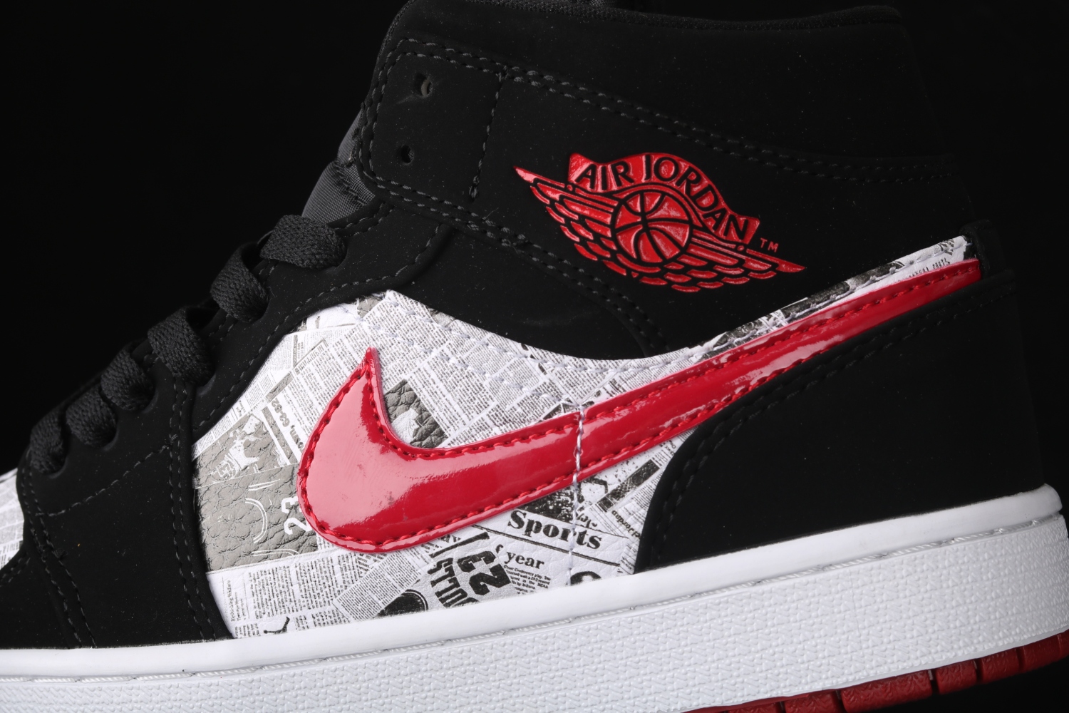 Jordan 1 Mid Newspaper Air Times 852542-061
