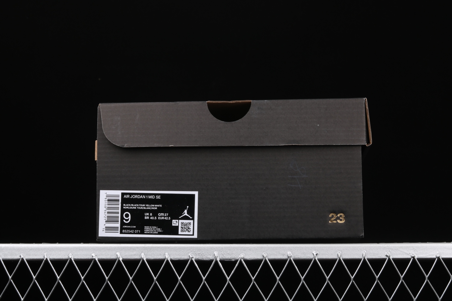 Air Jordan 1 Mid Yellow Toe Black 852542-071