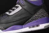 Jordan 3 Retro Black Court Purple CT8532-050
