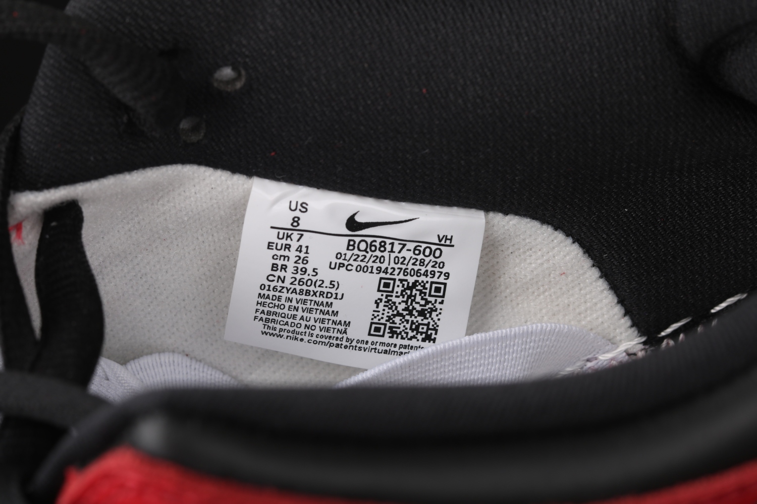 Nike SB Dunk Low J-Pack Chicago BQ6817-600