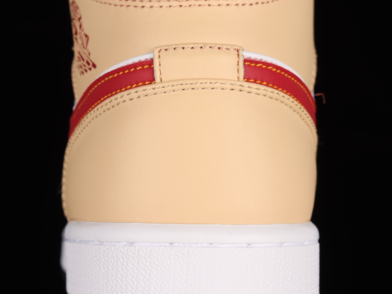 Jordan 1 Mid Light Curry Cardinal (GS) 554724-201