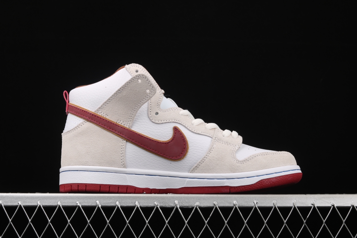 Nike SB Dunk High Sail Bright Crimson  CV9499-100