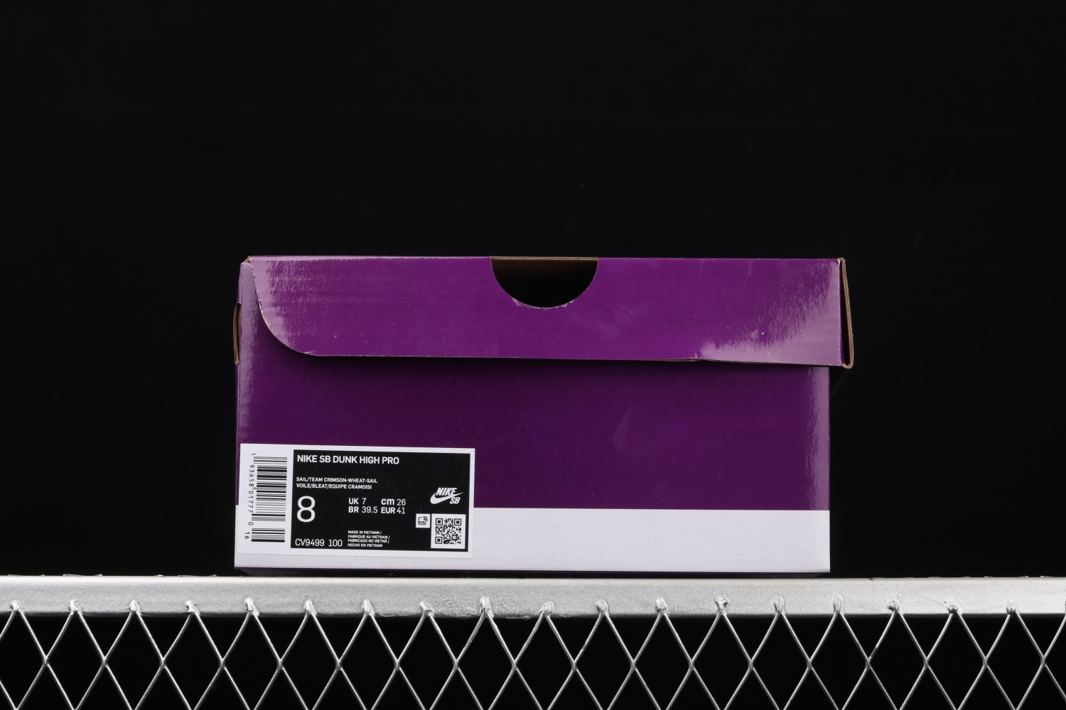 Nike SB Dunk High Sail Bright Crimson  CV9499-100