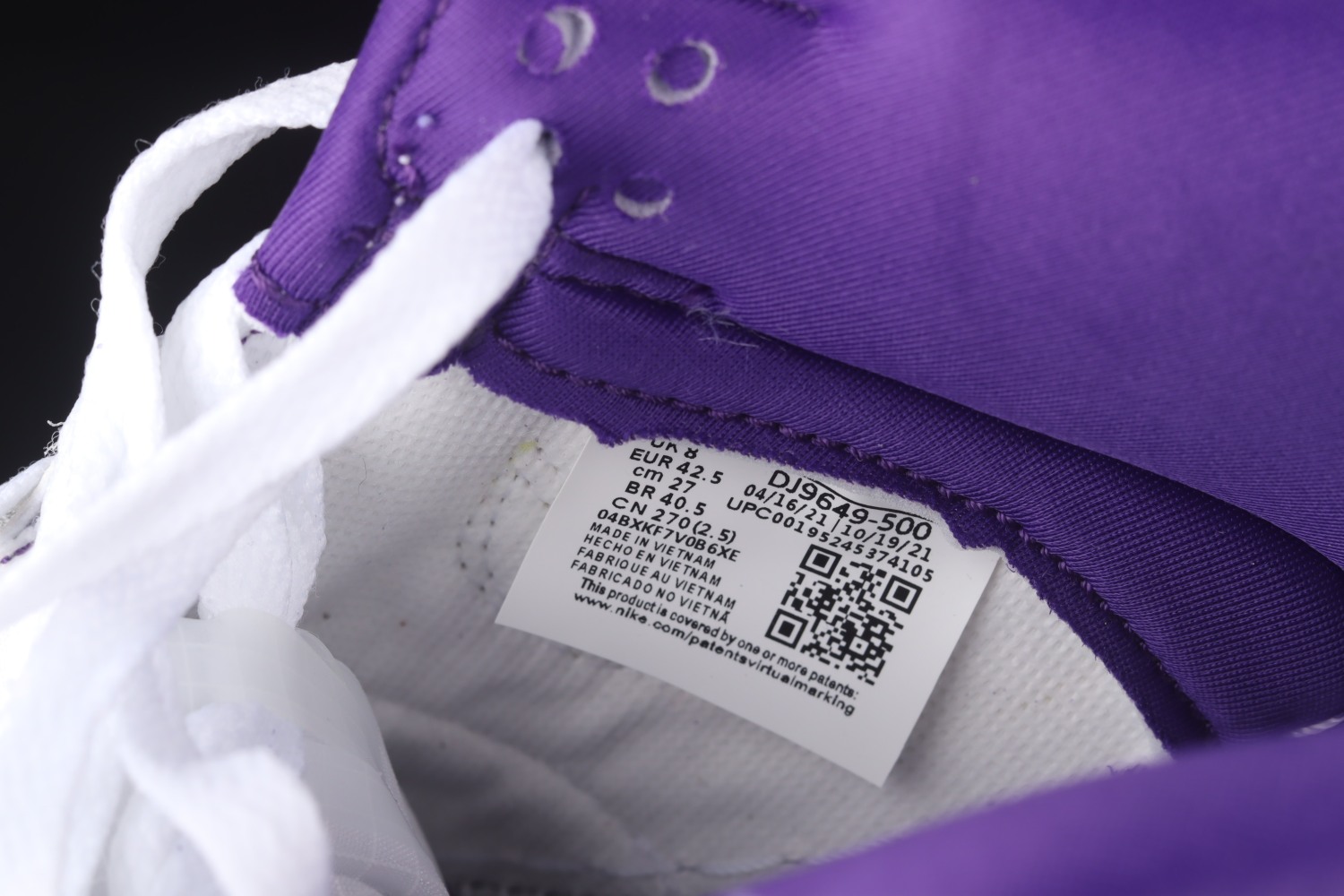 Nike Dunk Low Union Passport Pack Grey Purple DJ9649-500