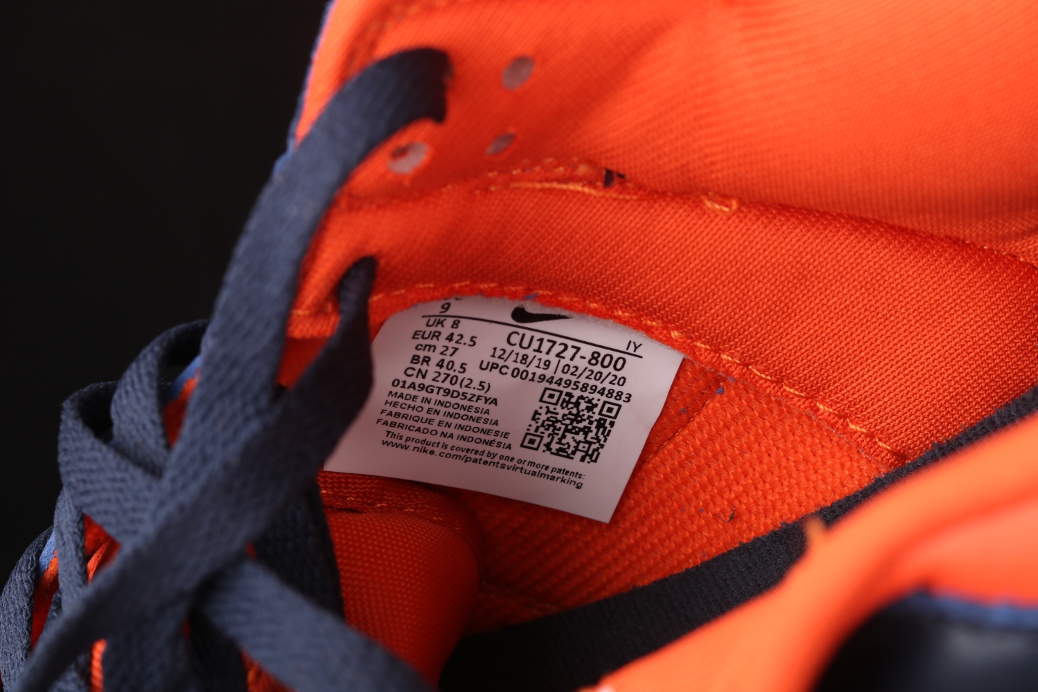 Nike Dunk Low SP Champ Colors University Orange Marine (2020) CU1727-800