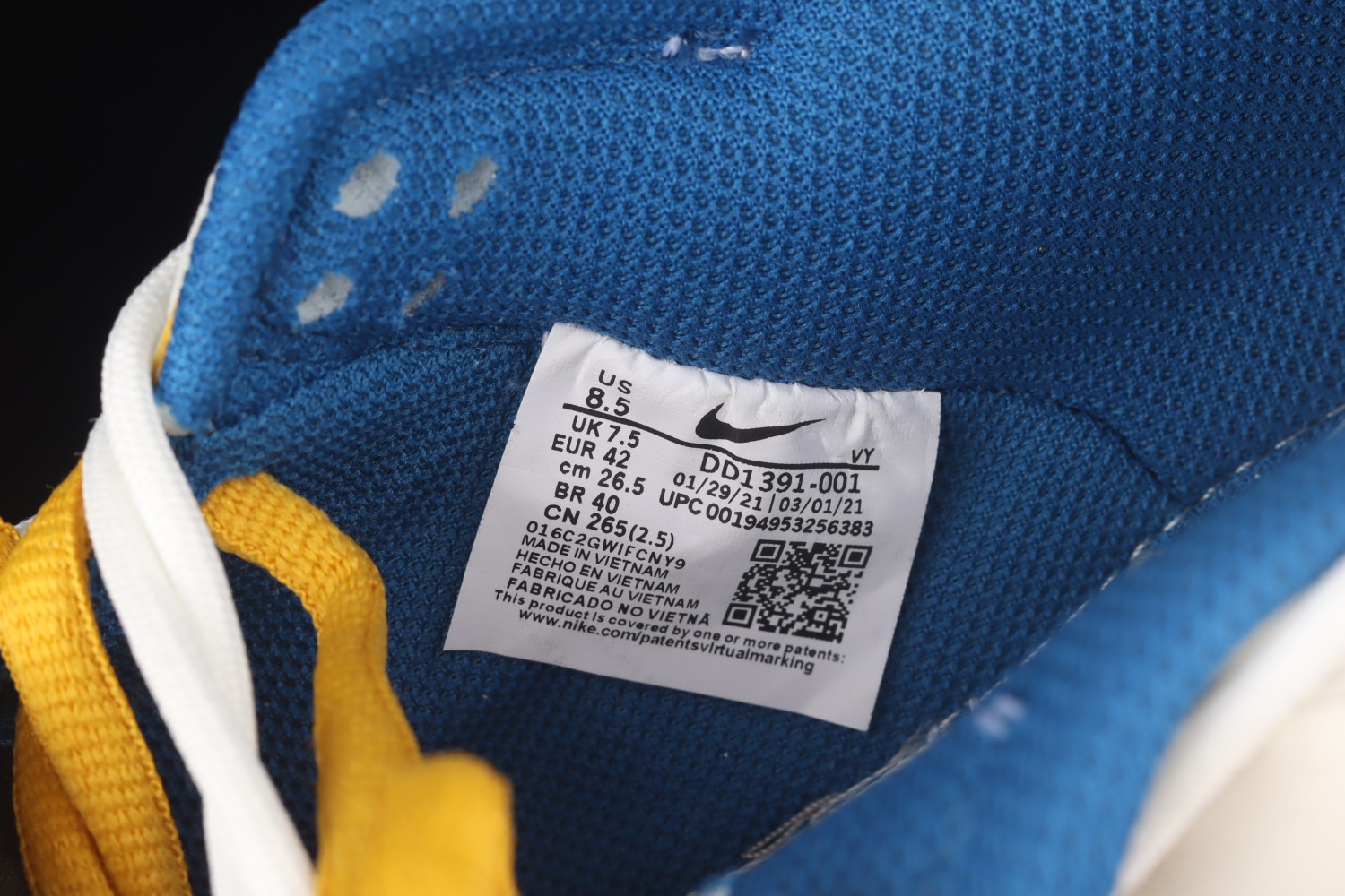Nike Dunk Low  Retro  Beige Royal Blue  DD1391-001