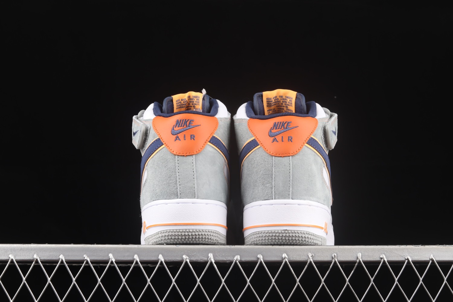 Nike Air Force 1 07 Mid Gray Orange Blue CQ5059-203