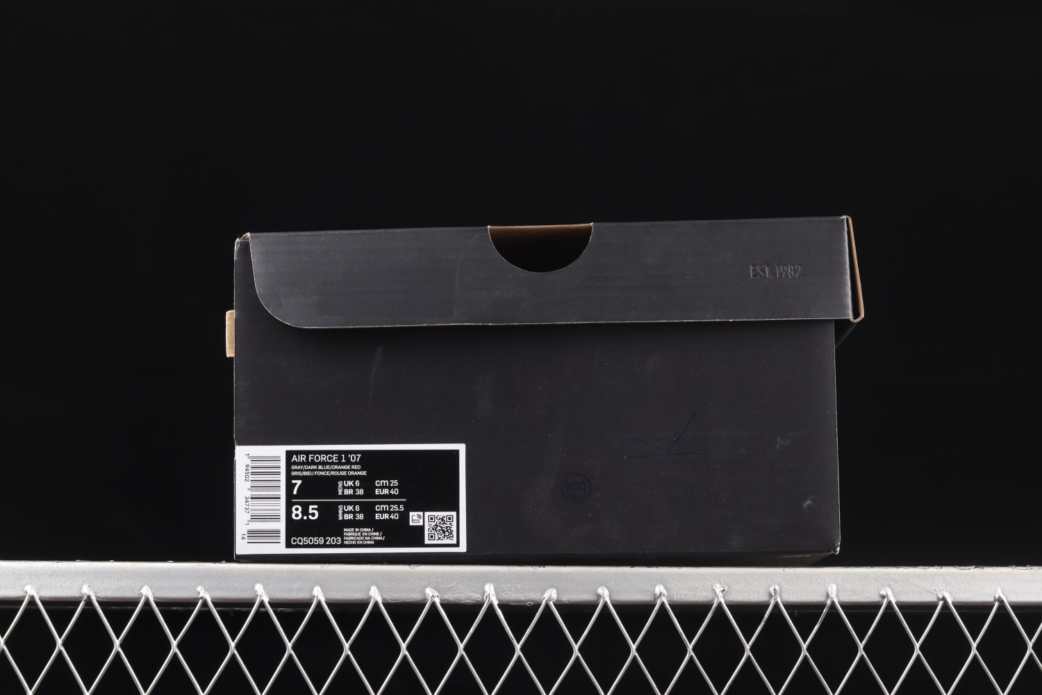 Nike Air Force 1 07 Mid Gray Orange Blue CQ5059-203