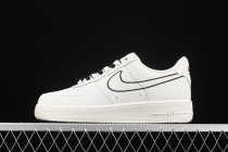 Nike Air Force 1‘07 Low White Black Running Shoes CL6326-158