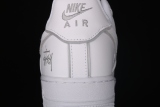 Stussy x Nike Air Force 1 Low White Silver Reflective BQ6246-019