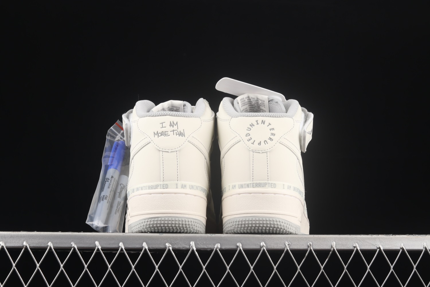 Nike Air Force 1 ’07 Mid White Grey Pen For Sale NU3380-636