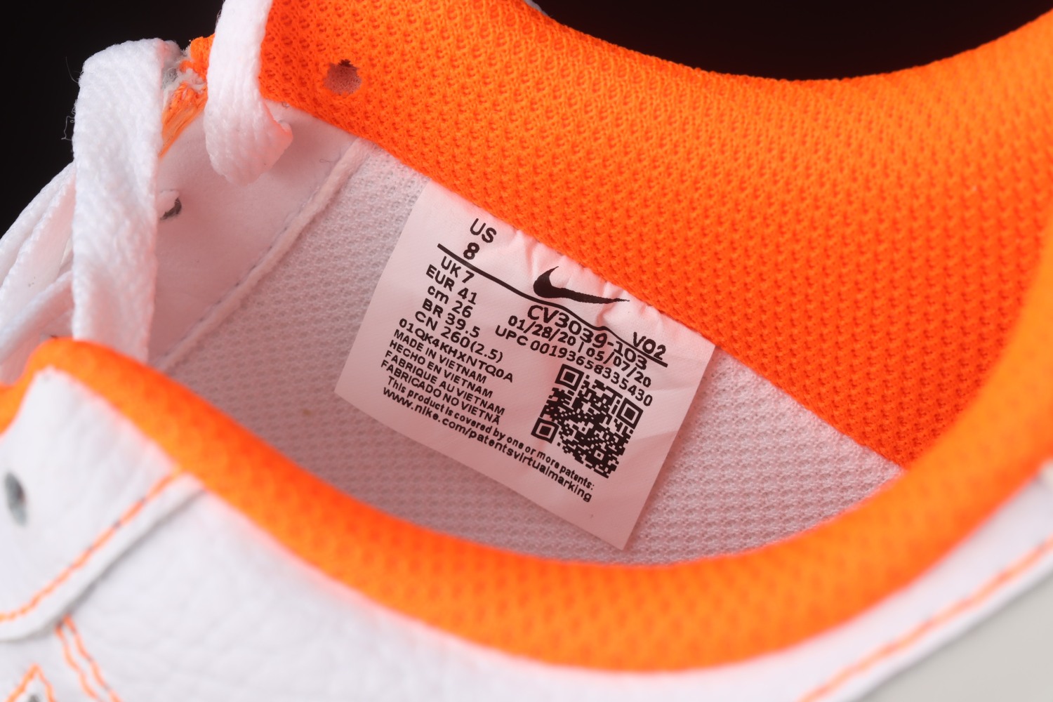 Nike Air Force 1 Premium “Mirinda Orange” White Orange For Sale CV3039-103