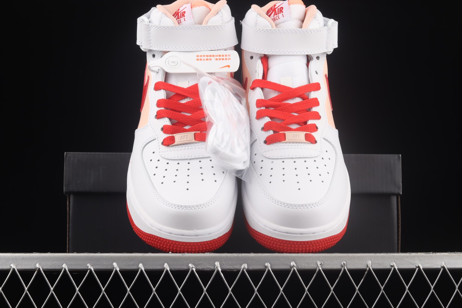 Nike Air Force 1 Mid Retro White Orange University Red CD0884-123