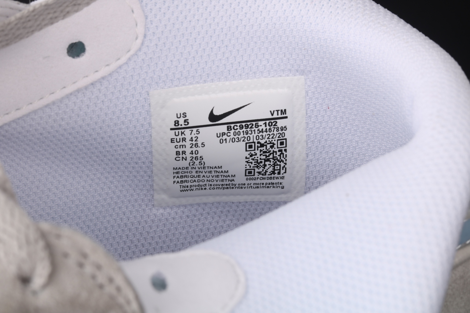 Nike Air Force 1 Mid Grey Blue White BC9925-102