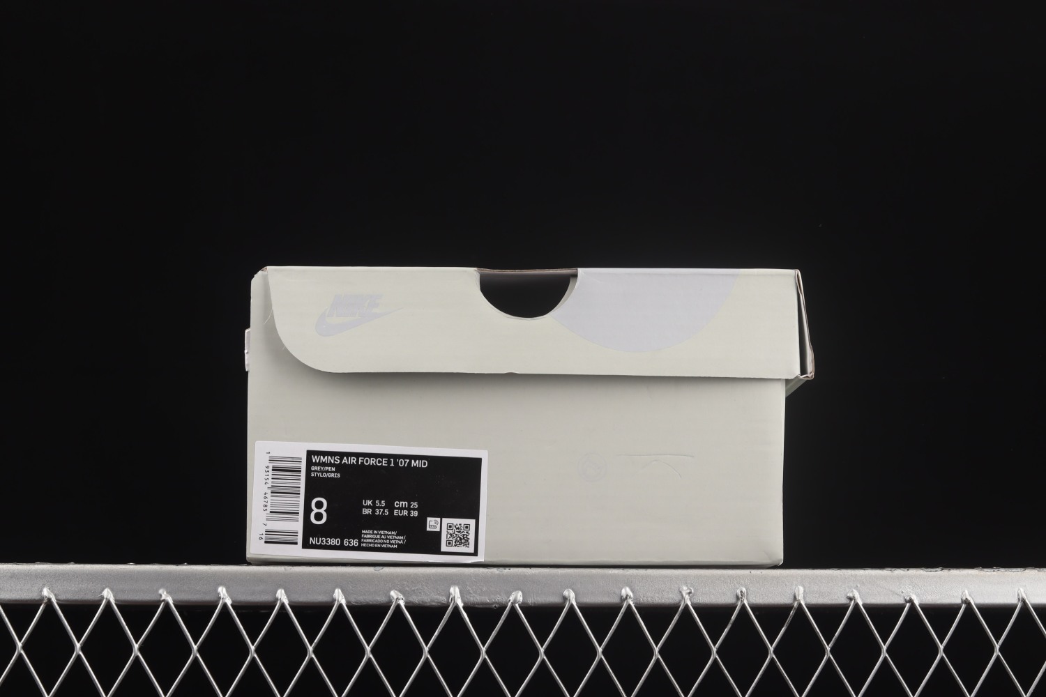 Nike Air Force 1 ’07 Mid White Grey Pen For Sale NU3380-636