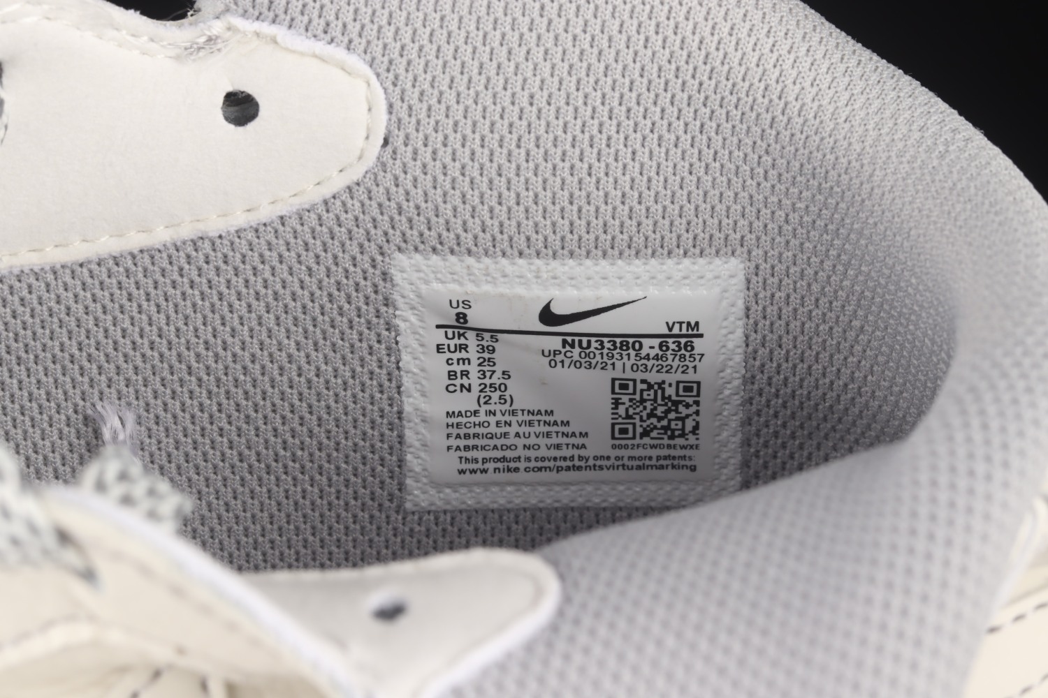 Nike Air Force 1 ’07 Mid White Grey Pen For Sale NU3380-636