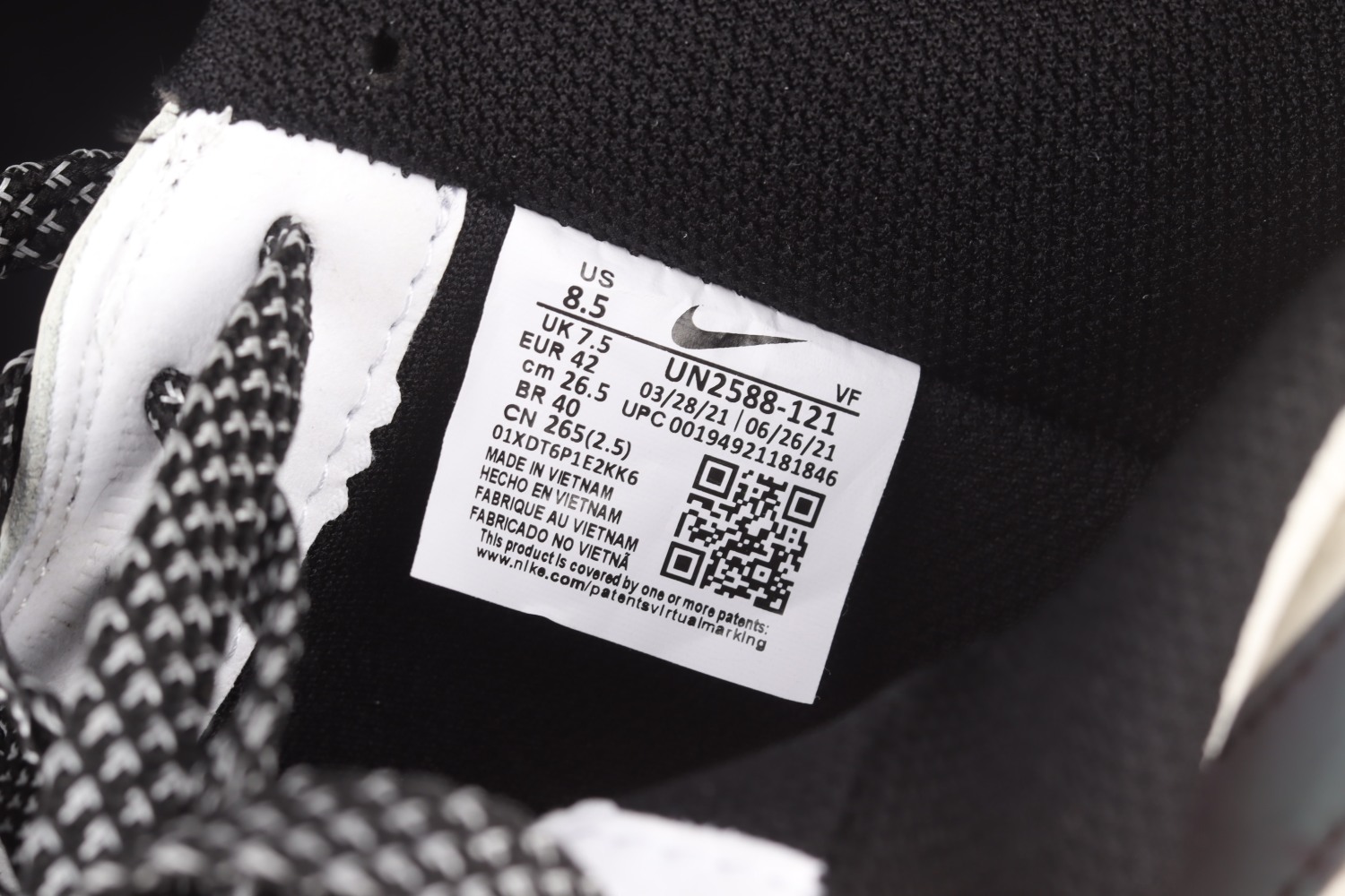 Nike Air Force 1 ’07 SU19 AF1 White Black For Sale UN2588-121