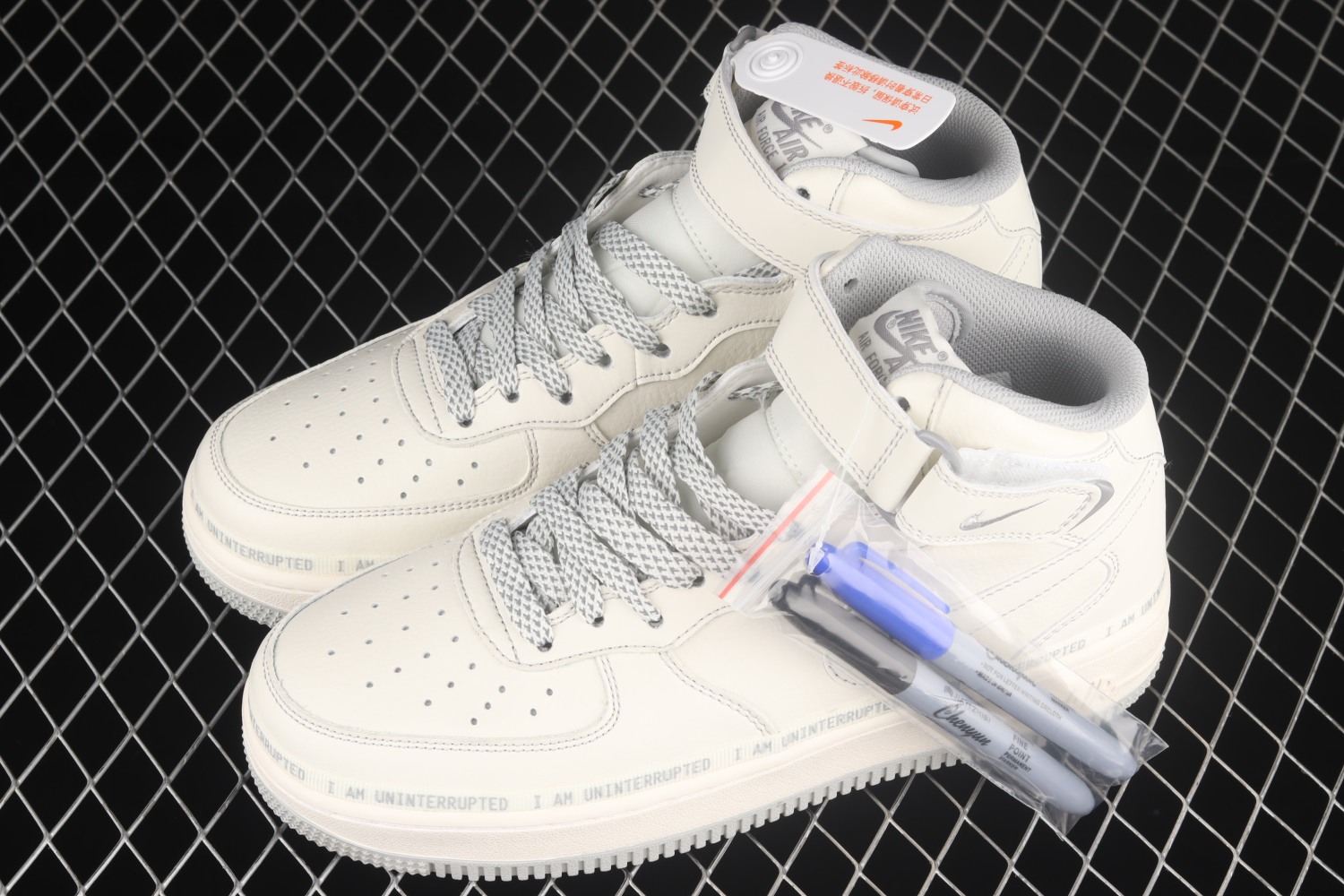 Nike Air Force 1 ’07 Mid White Grey Pen For Sale NU3380-636
