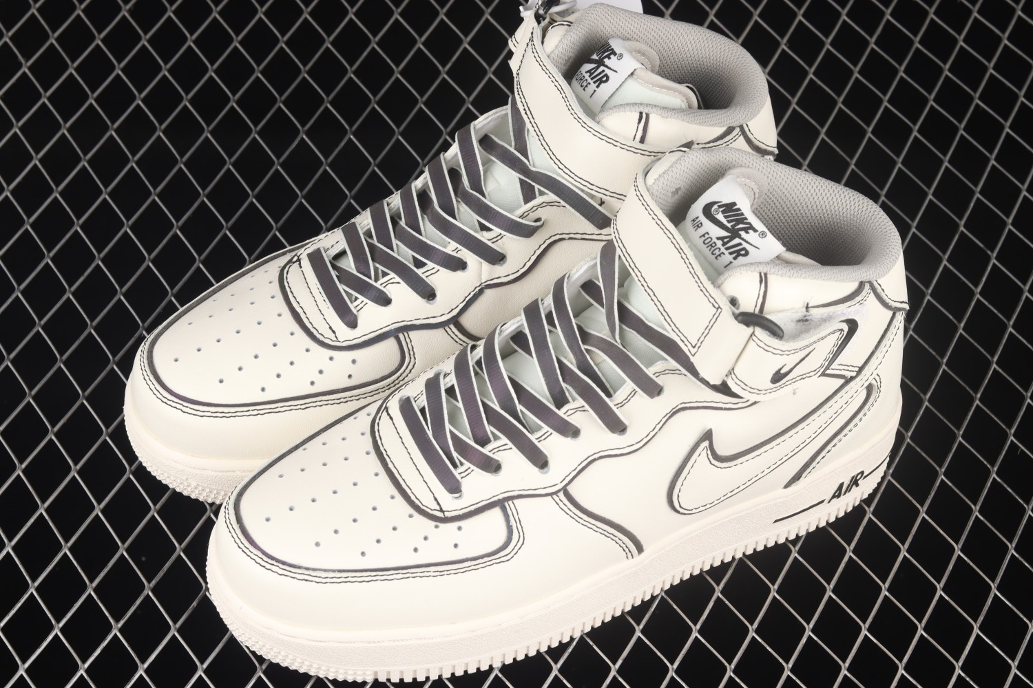 Nike Air Force 1 Mid AF1 Beige/Black AQ2898-008