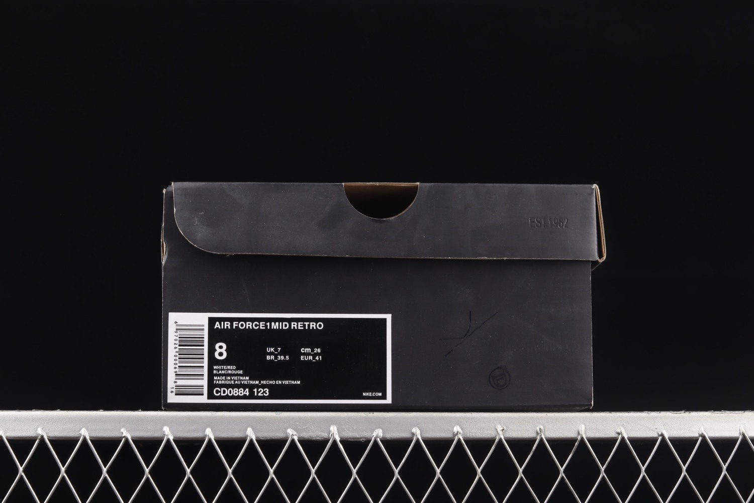 Nike Air Force 1 Mid Retro White Orange University Red CD0884-123
