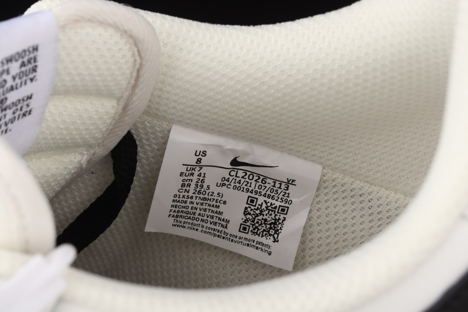 Nike Air Force 1 Low White Black Grey Shoes CL2026-113