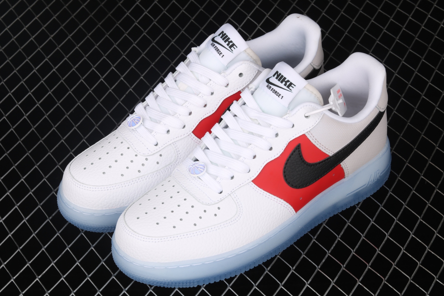 Nike Air Force 1 Low White Red Black (Icy Soles) CT2295-110
