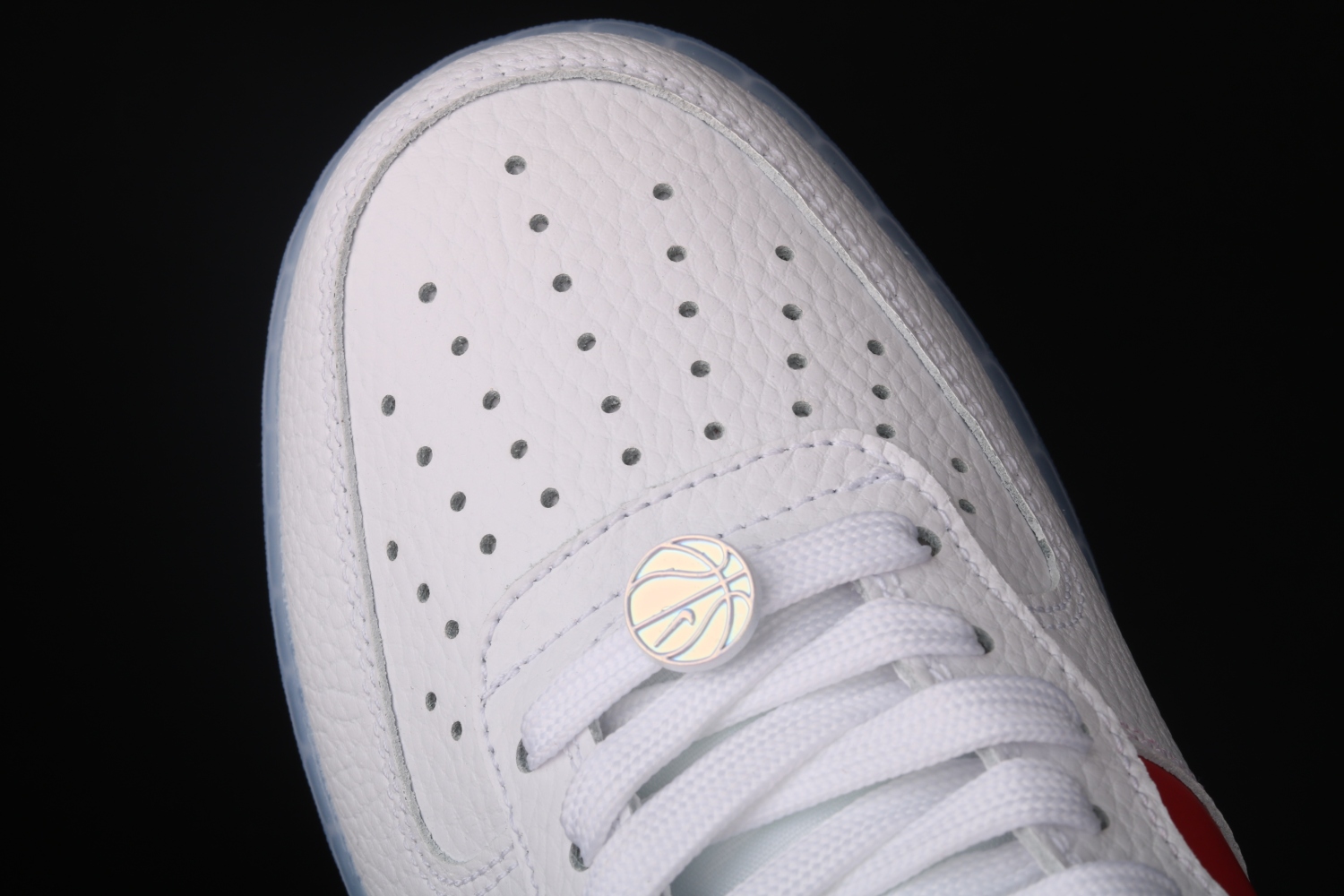 Nike Air Force 1 Low White Red Black (Icy Soles) CT2295-110