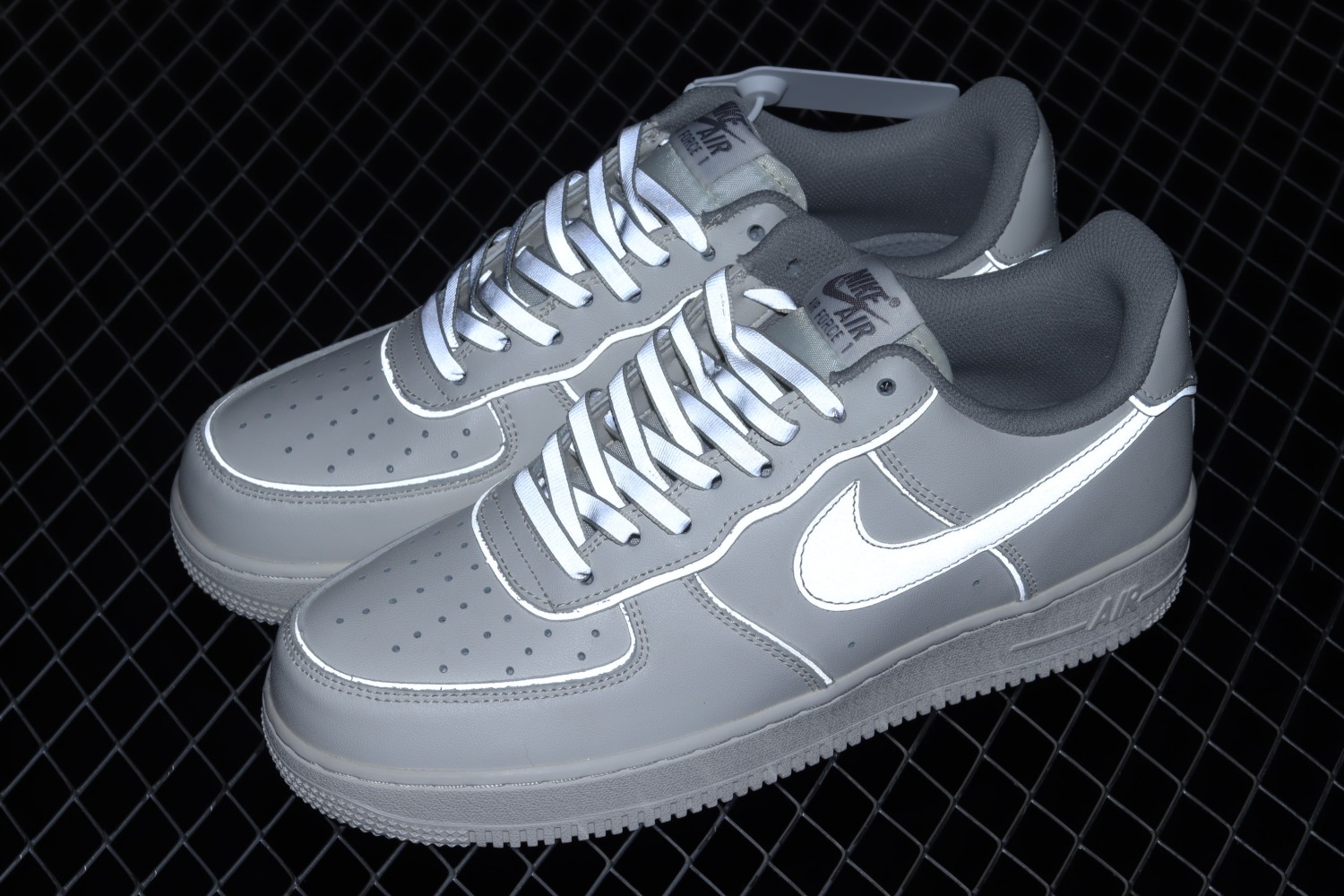 Nike Air Force 1 Low White Metallic Sliver Shoes BQ8228-366