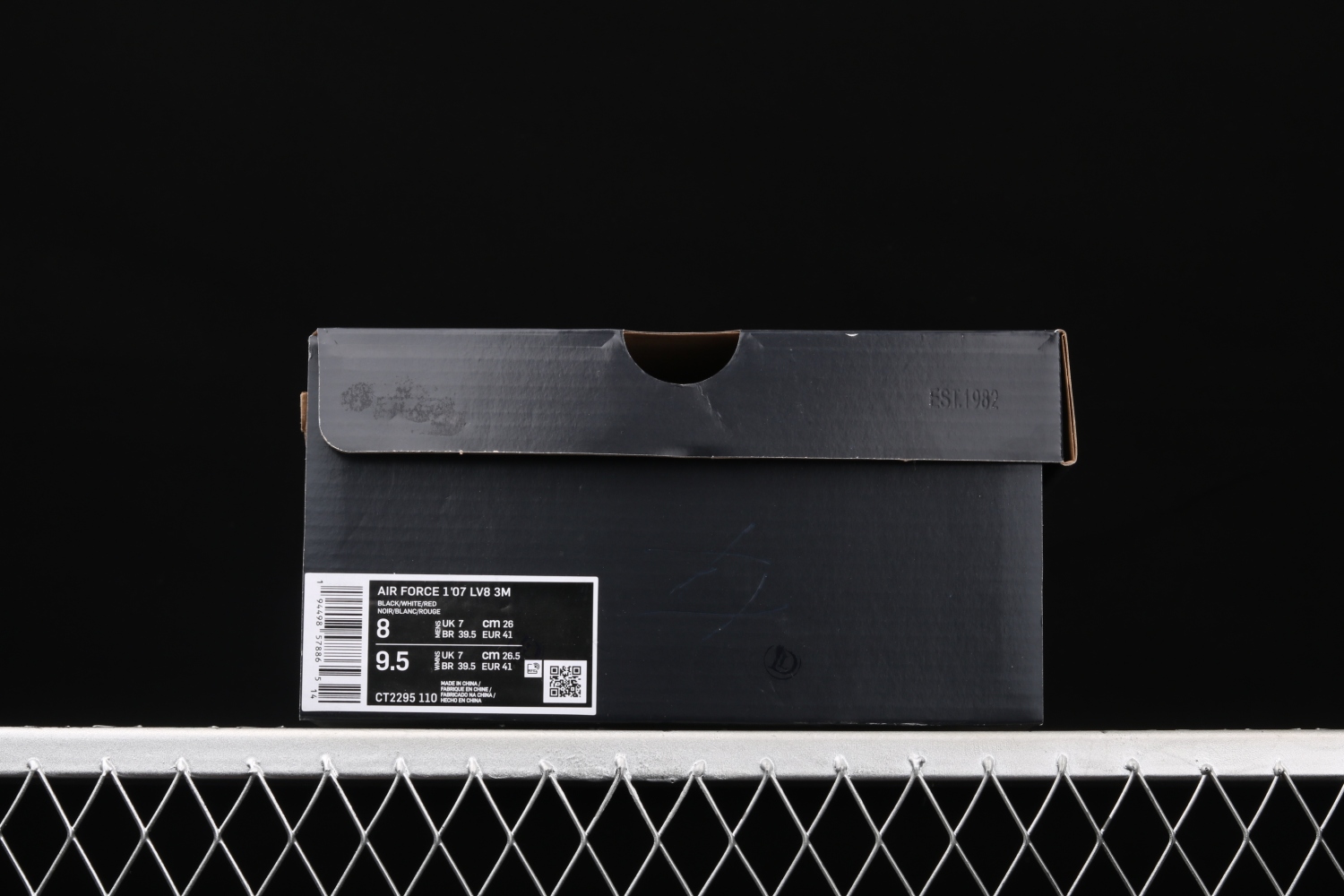 Nike Air Force 1 Low White Red Black (Icy Soles) CT2295-110