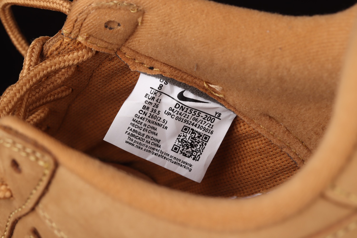Nike Air Force 1 Low SP Supreme Wheat  DN1555-200