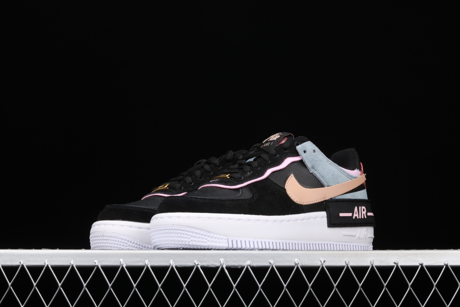 Nike Air Force 1 Low Shadow Black Light Arctic Pink Claystone Red (W) CU5315-001