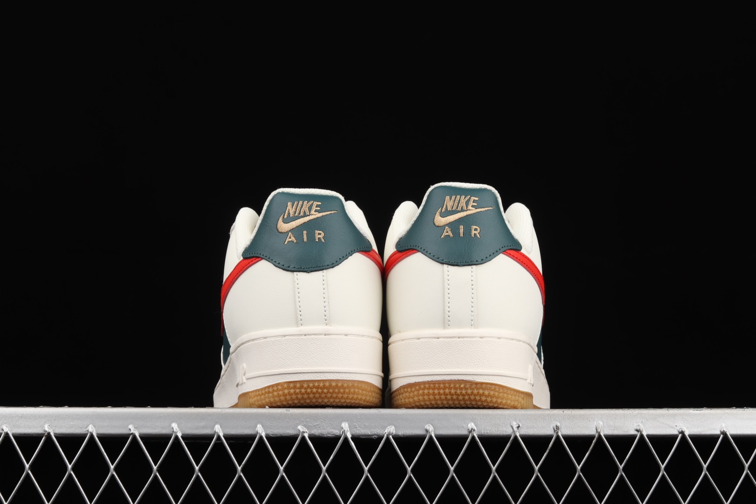 Nike Air Force 1 Low Id Cream Green Red AQ3778-991