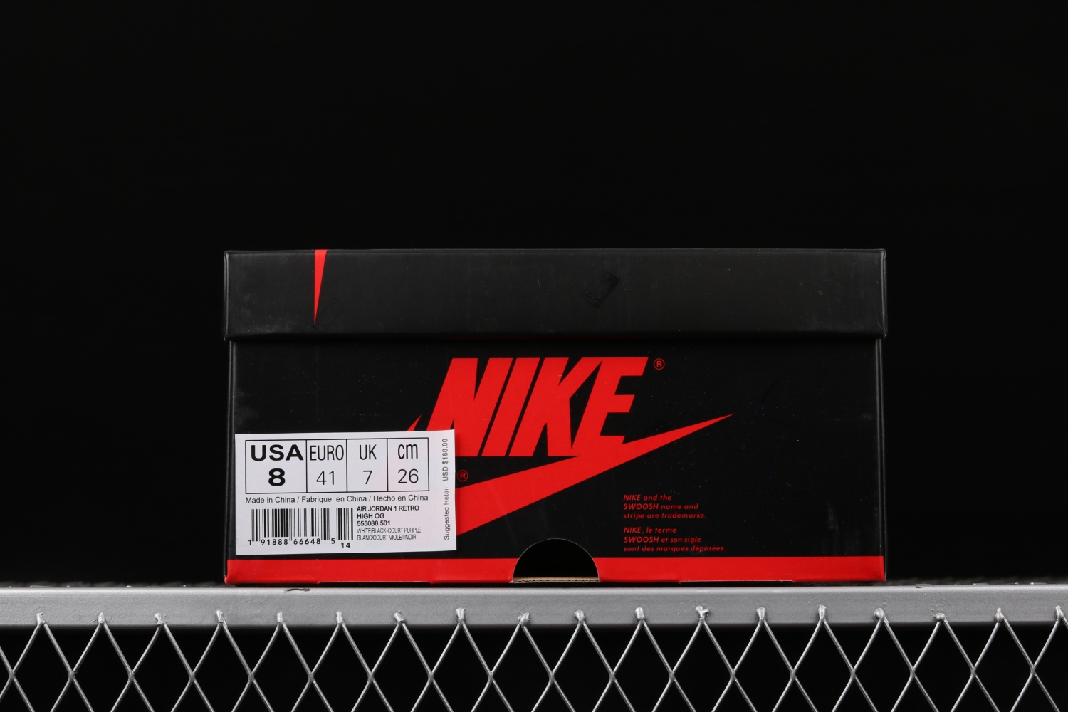 Jordan 1 Retro High Court Purple White 555088-501
