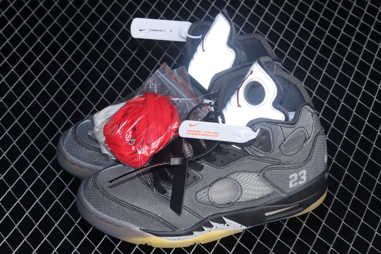 Jordan 5 Retro Off-White Black CT8480-001（Original Batch）